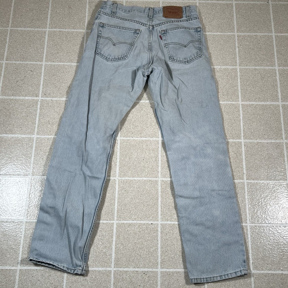 Vintage Levis 505 Light Wash Blue Jeans Sz 32x31 Made In USA Distressed Straight